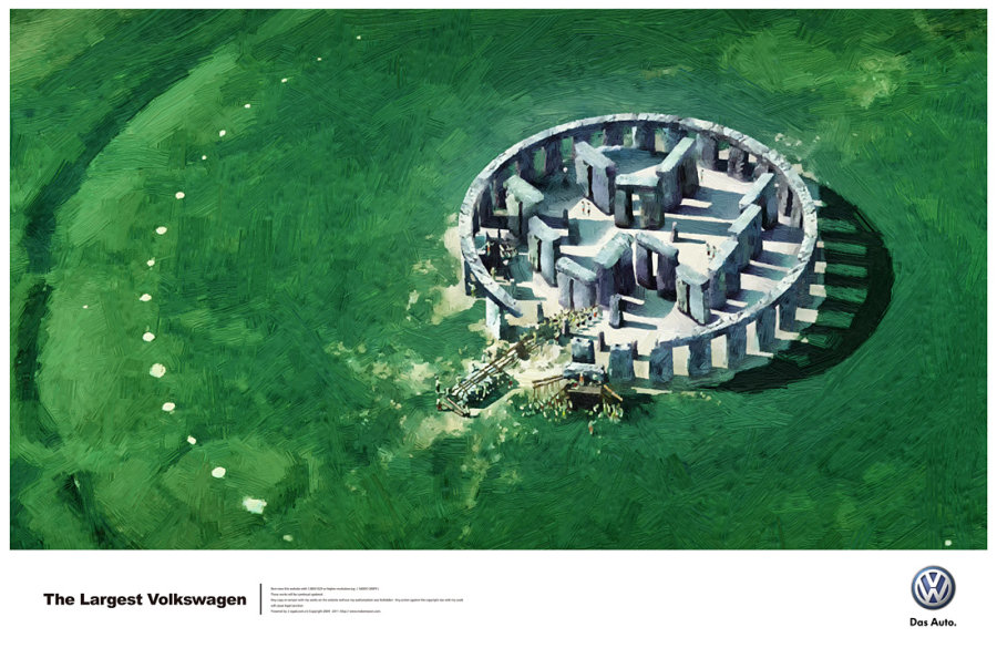 大眾汽車廣告 最大的大眾the largest volkswagen