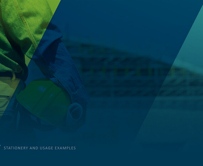 Aliancon 建筑公司字母A三角形品牌標志設計VI設計3