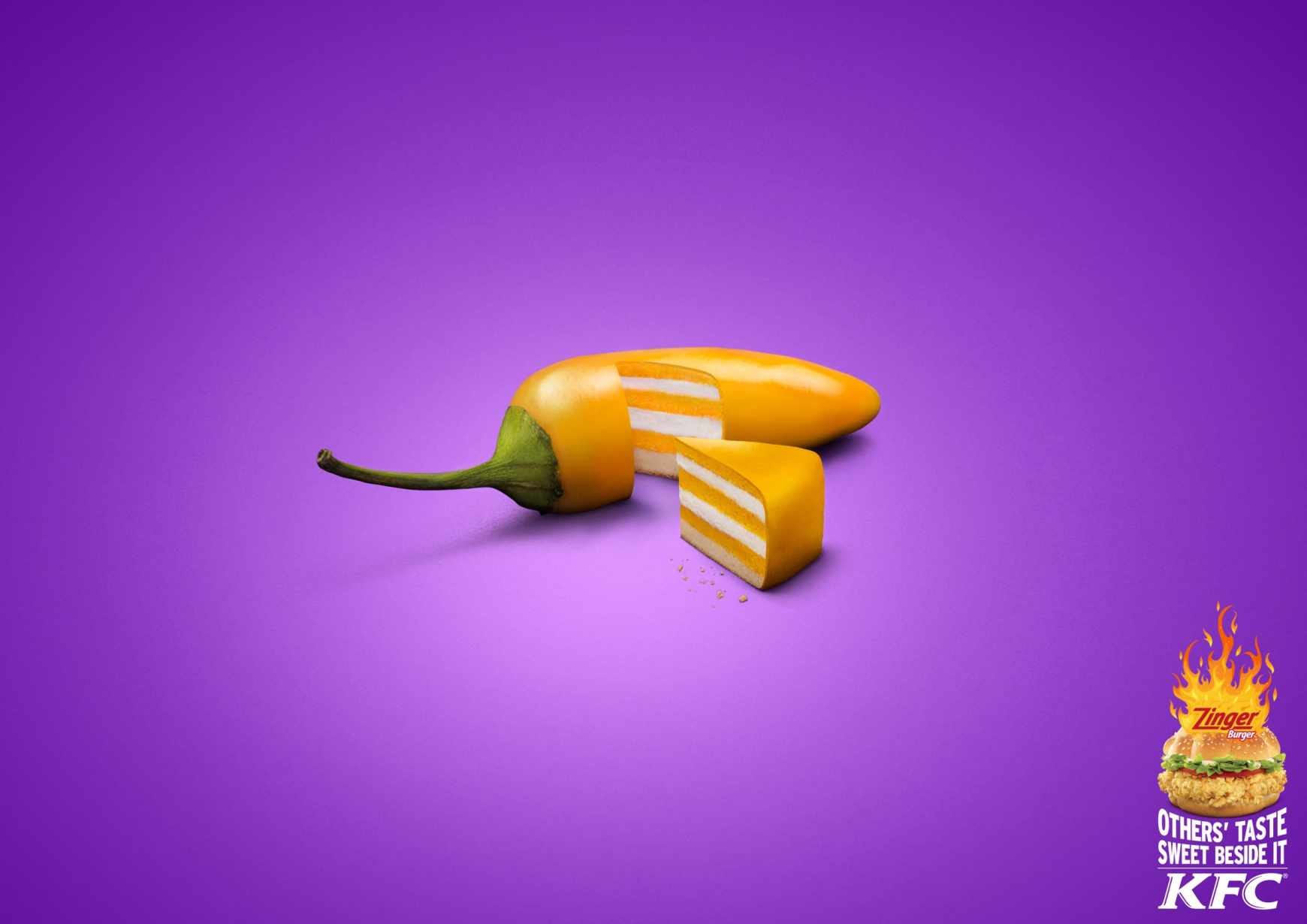 肯德基zinger漢堡平面廣告創(chuàng)意設(shè)計3