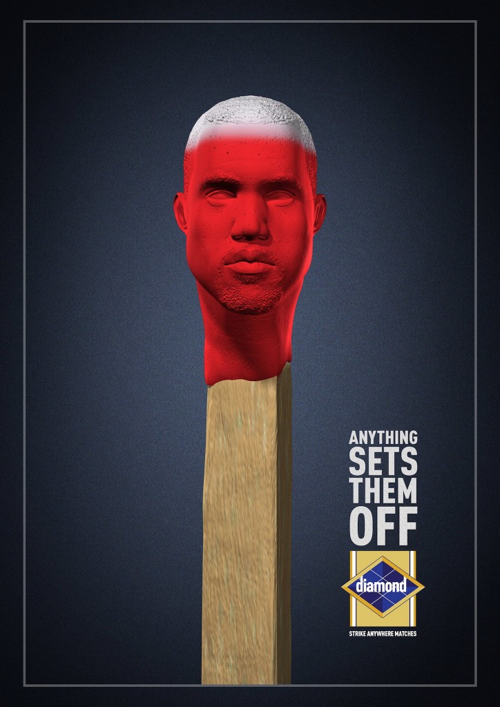 鉆石火柴“一點(diǎn)就著的家伙”系列平面廣告設(shè)計(jì)-上海廣告設(shè)計(jì)公司分享