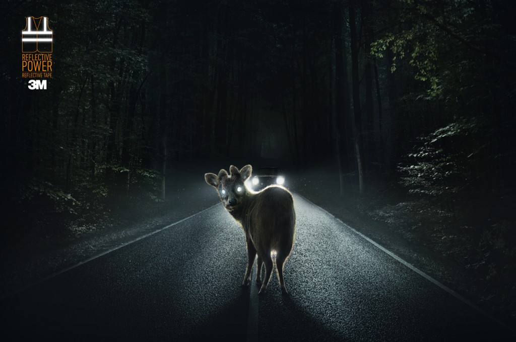 上海廣告策劃公司分享：3M反光膠帶工業(yè)品平面廣告策劃1