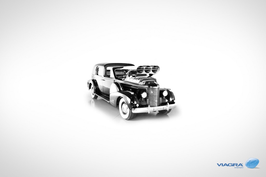 上海廣告設(shè)計(jì)公司分享Viagra 萬(wàn)艾可偉哥“老爺車(chē)新動(dòng)力”平面廣告創(chuàng)意設(shè)計(jì)2