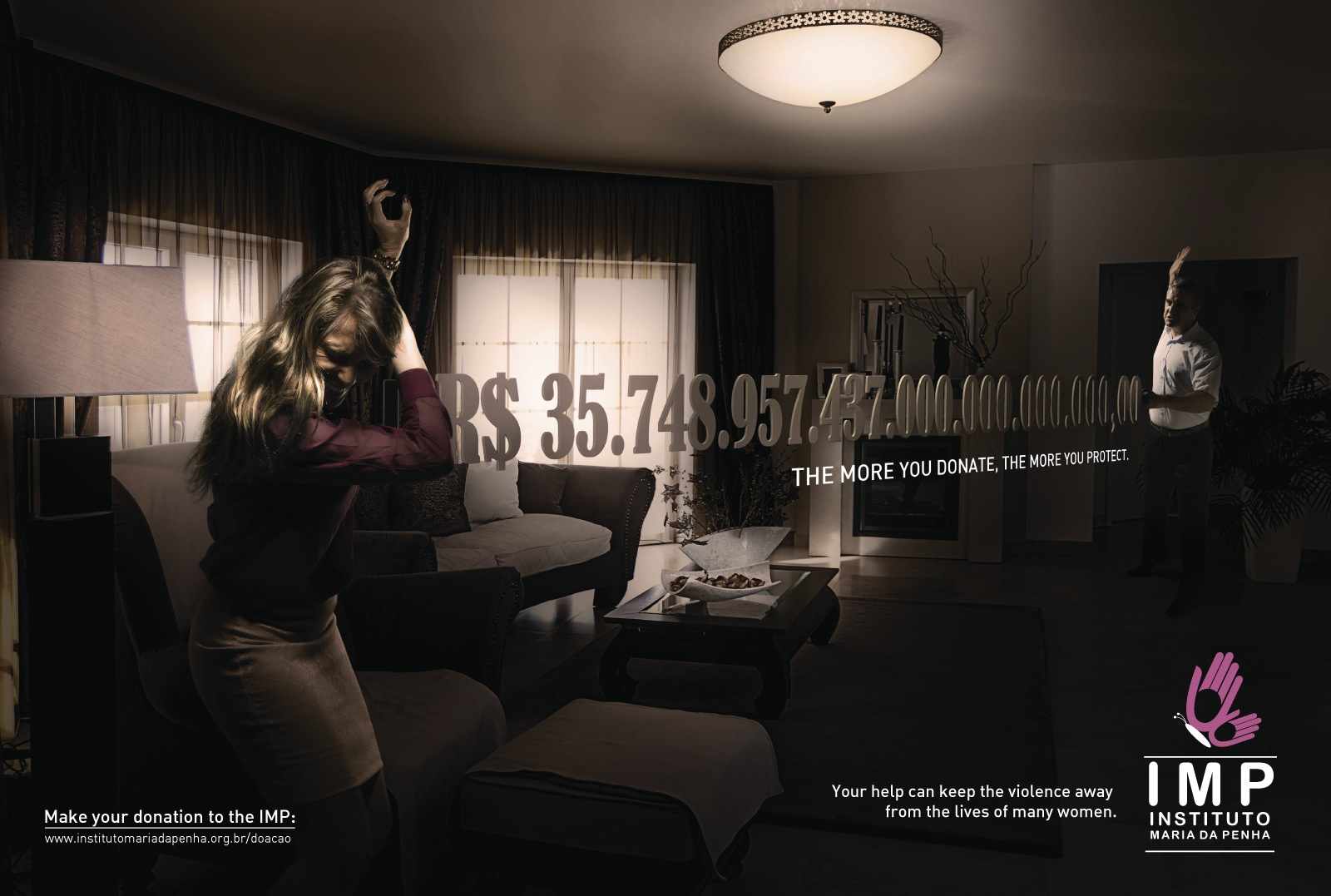 上海尚略廣告設(shè)計(jì)公司分享-IMC防治消除家庭婦女暴力”征集募捐“公益平面廣告1