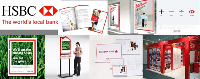 尚略上海VI設(shè)計公司設(shè)計方法-匯豐銀行品牌VI設(shè)計之輔助圖形設(shè)計