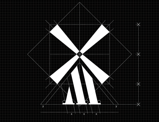 農(nóng)業(yè)產(chǎn)品品牌策劃設(shè)計(jì)——秘魯Molino Rojo紅磨坊雜交水稻品牌形象再設(shè)計(jì)，包裝設(shè)計(jì)——標(biāo)志設(shè)計(jì)網(wǎng)格圖——尚略廣告品牌策劃與廣告設(shè)計(jì)公司