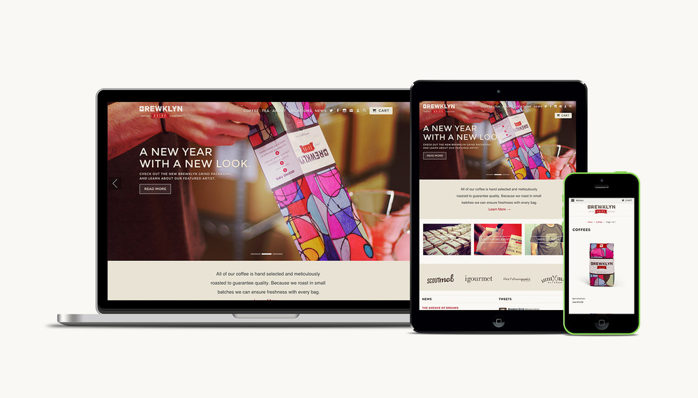 Brewklyn研磨咖啡網(wǎng)站設(shè)計1——尚略包裝設(shè)計公司