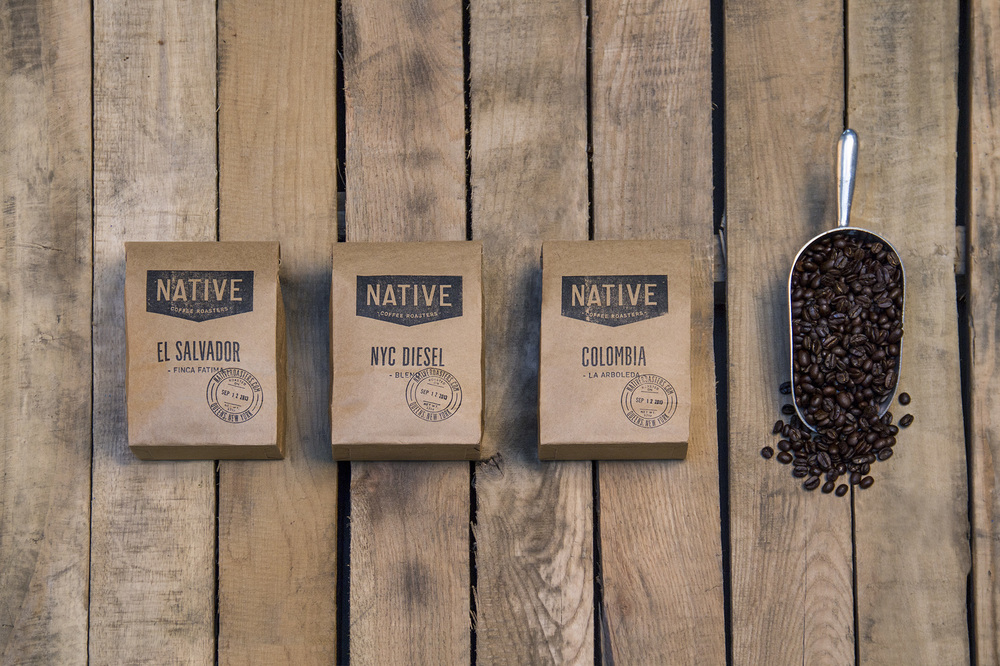 1美國咖啡烘焙店Native Coffee Roasters 品牌形象設計牛皮紙包裝設計- 尚略中國品牌策劃與廣告公司