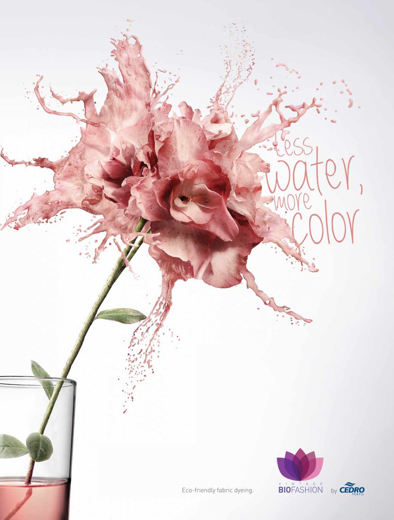 上海廣告設計公司分享-----Cedro Têxtil 紡織品環(huán)保印染染色廣告“花朵”篇 1