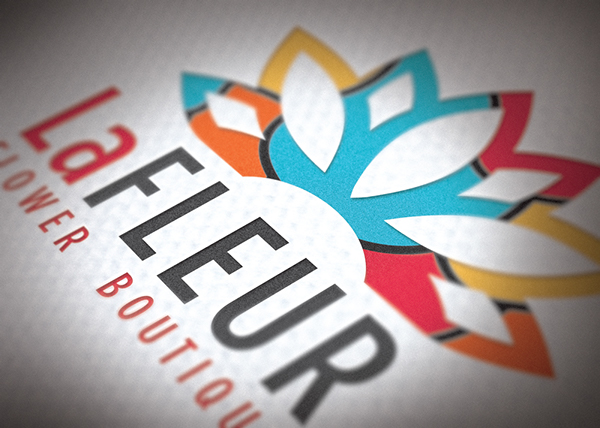 LaFLEUR flower 鮮花店鮮花電商品牌標(biāo)志設(shè)計(jì)——標(biāo)志效果設(shè)計(jì)2
