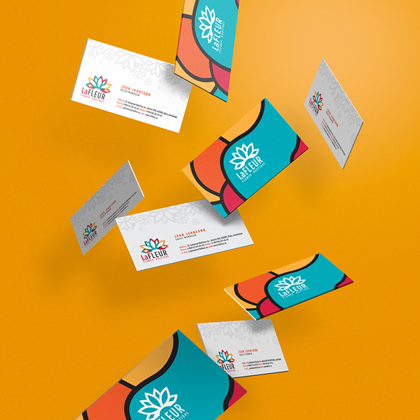 LaFLEUR flower 鮮花店鮮花電商品牌標(biāo)志設(shè)計(jì)-名片設(shè)計(jì)