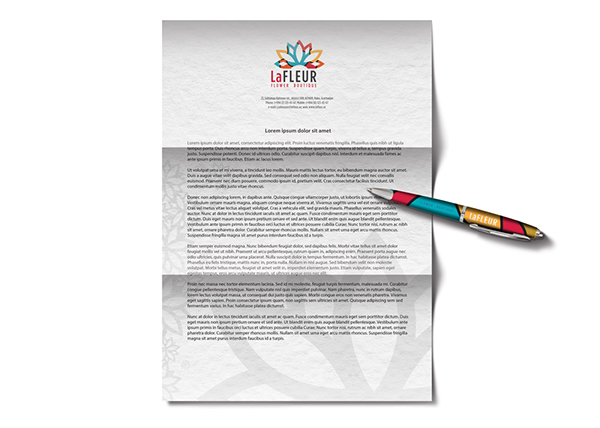 LaFLEUR flower 鮮花店鮮花電商品牌標(biāo)志設(shè)計(jì)-辦公物料設(shè)計(jì)