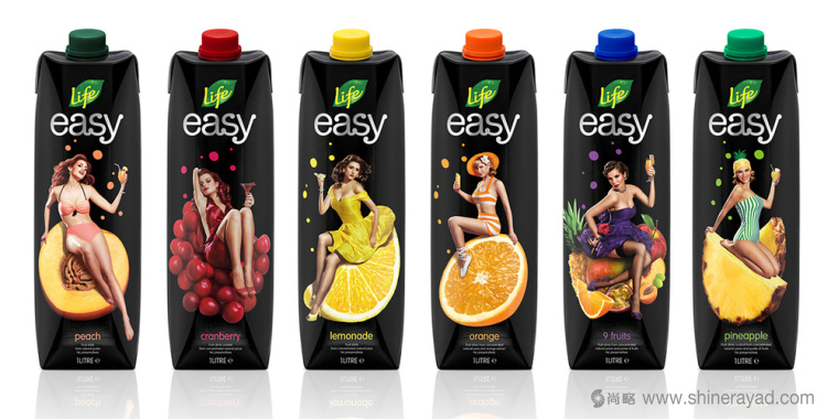 性感模特版LIFE生命果汁包裝設(shè)計-上海飲料包裝設(shè)計公司4