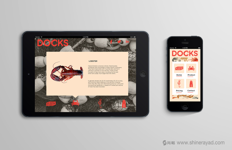 DOCKS 螃蟹海鮮餐廳餐飲VI形象設(shè)計-上海餐飲品牌設(shè)計公司上海VI設(shè)計公司9