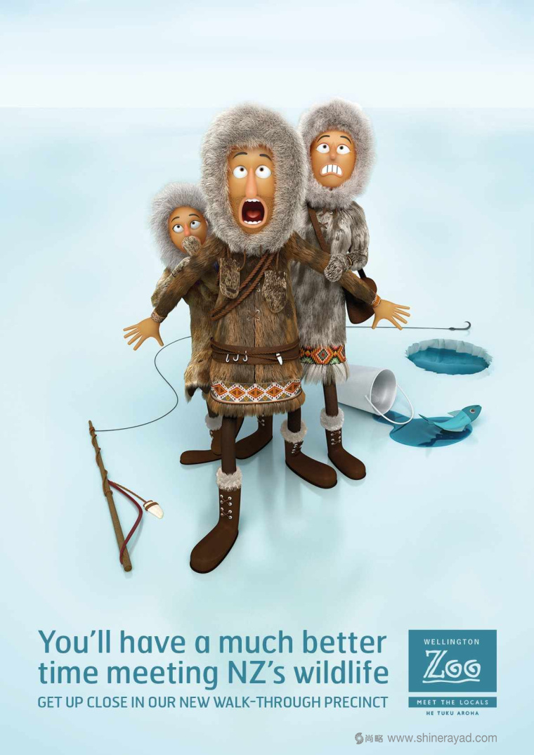新西蘭惠靈頓動(dòng)物園平面廣告創(chuàng)意設(shè)計(jì)廣告插畫策劃設(shè)計(jì)2