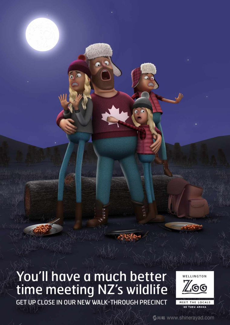 新西蘭惠靈頓動(dòng)物園平面廣告創(chuàng)意設(shè)計(jì)廣告插畫策劃設(shè)計(jì)3