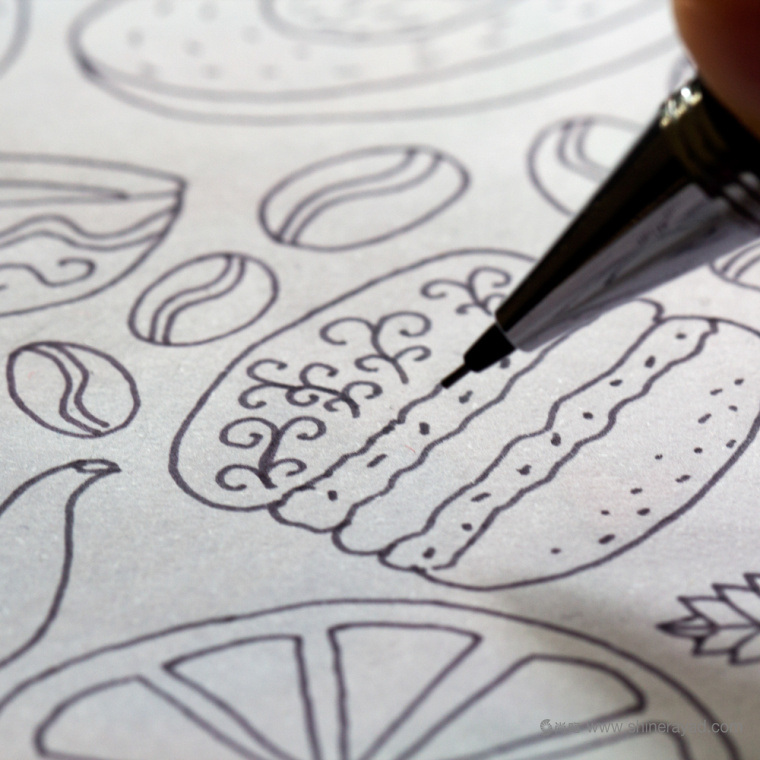 上海甜品包裝設(shè)計(jì)公司分享：Macarons手繪花卉插圖風(fēng)杏仁餅蛋糕糕點(diǎn)包裝設(shè)計(jì)4