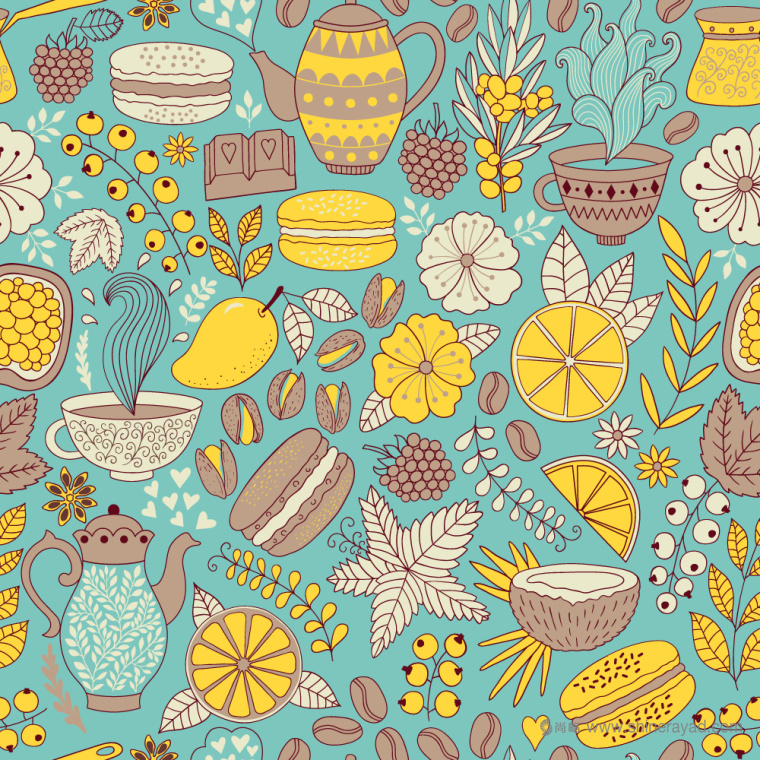 上海甜品包裝設(shè)計(jì)公司分享：Macarons手繪花卉插圖風(fēng)杏仁餅蛋糕糕點(diǎn)包裝設(shè)計(jì)8