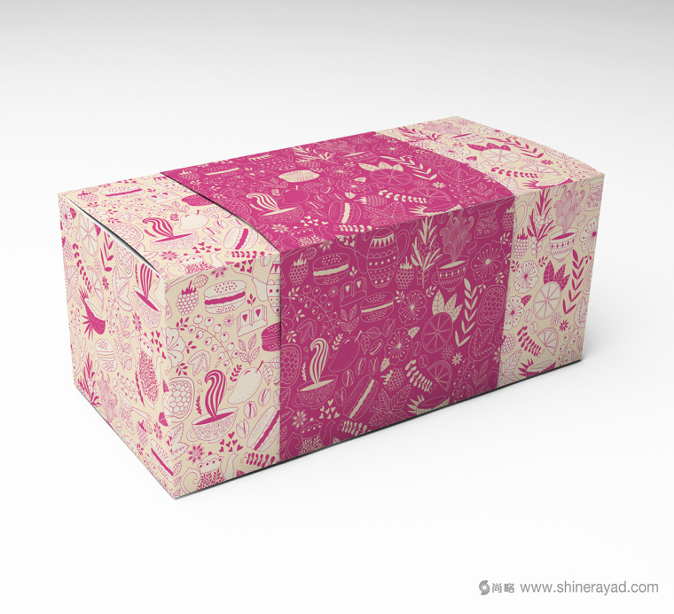 上海甜品包裝設(shè)計(jì)公司分享：Macarons手繪花卉插圖風(fēng)杏仁餅蛋糕糕點(diǎn)包裝設(shè)計(jì)16