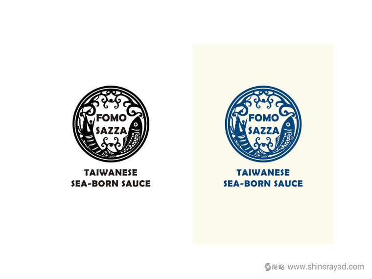 臺(tái)灣FOMO SAZZA 蝦魚醬燒烤醬調(diào)味品品牌標(biāo)志設(shè)計(jì)-上海標(biāo)志設(shè)計(jì)公司4