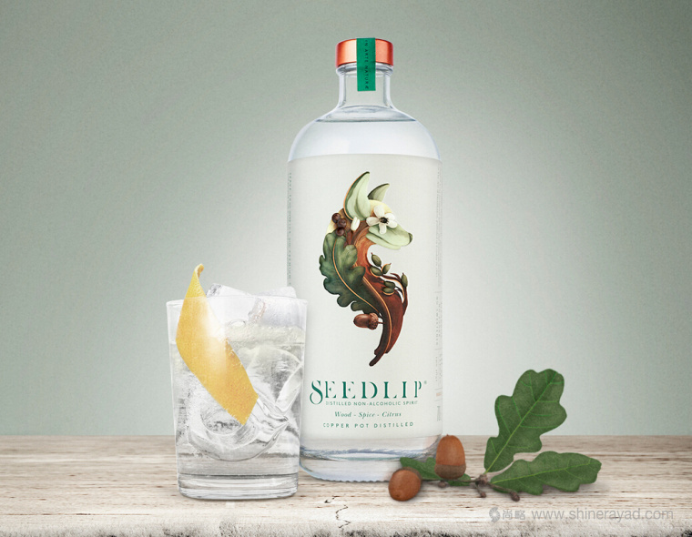 Seedlip 洋酒白酒調(diào)味酒飲料包裝設(shè)計-植物動物插畫設(shè)計-上海包裝設(shè)計公司3
