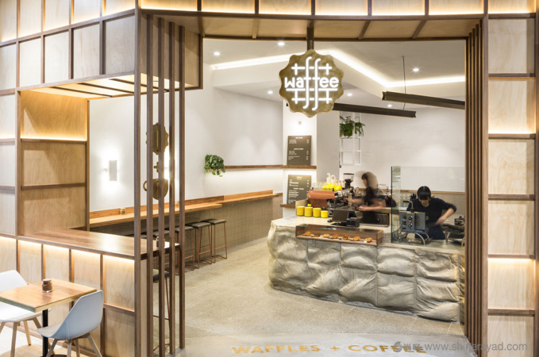Waffee 咖啡餐飲連鎖店品牌VI視覺形象設計-店內(nèi)空間設計-上海餐飲VI設計公司