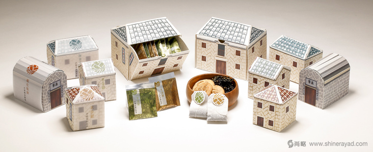 臺灣馬祖芹壁村金銀花茶茶葉、海產(chǎn)品文化創(chuàng)意食品石屋包裝設計-上海包裝設計公司4