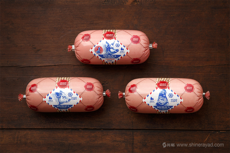 上海食品包裝設(shè)計(jì)公司設(shè)計(jì)鑒賞：俄羅斯KOJ牛肉豬肉雞肉類火腿腸包裝設(shè)計(jì)5