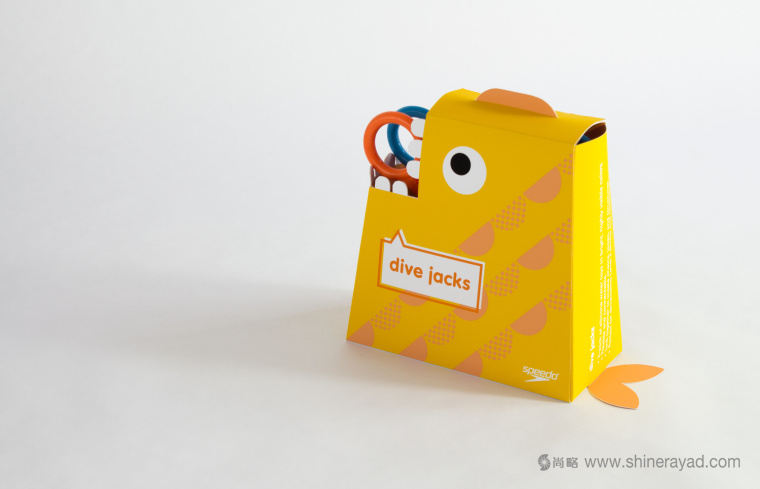 Speedo 兒童泳裝童裝鞋類海洋生物娛樂異型包裝盒造型設計-上海包裝設計公司包裝欣賞2