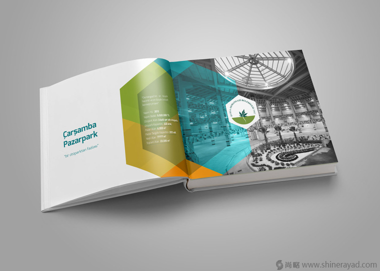 上海畫冊(cè)設(shè)計(jì)公司幾何圖形色塊畫冊(cè)設(shè)計(jì)版式欣賞--適合建筑咨詢IT科技行業(yè)和表現(xiàn)積極活力合作創(chuàng)新智慧的畫冊(cè)設(shè)計(jì)版式4