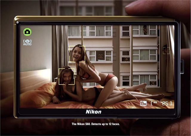 上海廣告設(shè)計(jì)公司欣賞那些性感曖昧有色情嫌疑的平面創(chuàng)意廣告-尼康相機(jī)廣告