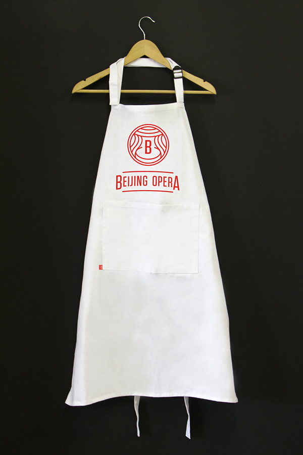 上海標志設計公司分享開普敦 Beijing Opera 中式餐廳標志設計VI設計-圍裙設計