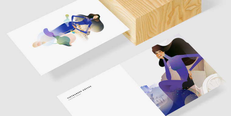 越南西貢小姐咖啡品牌插畫設(shè)計-上海品牌設(shè)計公司