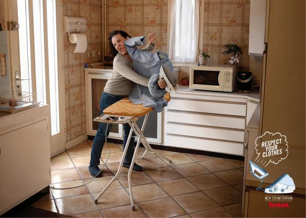 Tefal特福電熨斗“尊敬衣服”篇平面廣告創(chuàng)意設計2－廚房篇