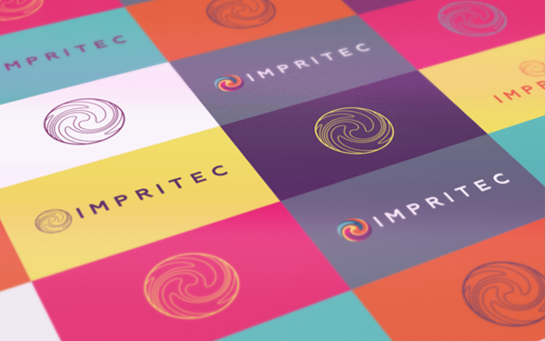 Impritec 數(shù)字印刷機械公司品牌logo/VI設(shè)計-尚略廣告上海品牌設(shè)計公司分享-logo設(shè)計底紋效果