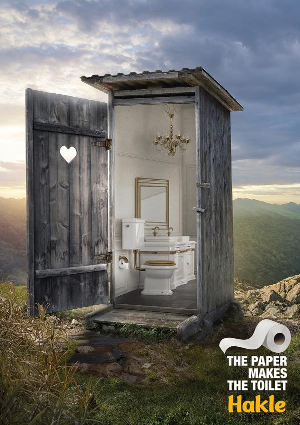 上海廣告策劃公司分享：Hakle 衛(wèi)生紙廣告策劃創(chuàng)意2－野外廁所篇