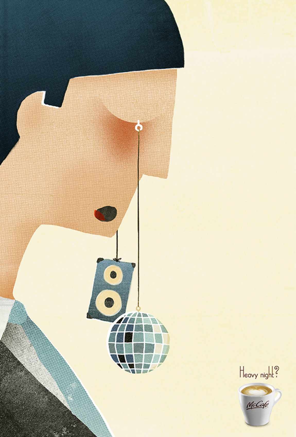 上海廣告設(shè)計(jì)公司：麥當(dāng)勞McCafe麥咖啡深夜漫畫篇平面廣告創(chuàng)意設(shè)計(jì):2