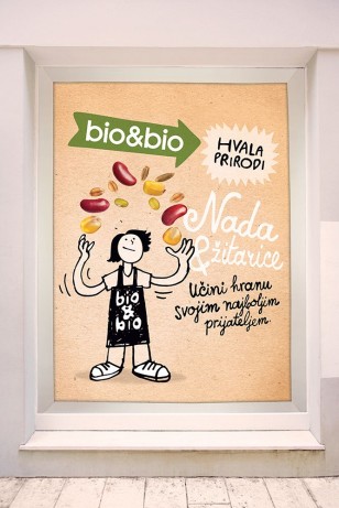 上海品牌策劃公司設(shè)計欣賞 bio&bio 有機食品商店海報設(shè)計店內(nèi)壁紙裝飾設(shè)計3