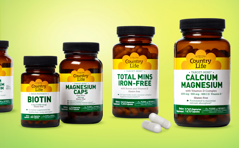 上海包裝設(shè)計公司推薦：Country Life 營養(yǎng)補充劑維生素鈣片保健品包裝設(shè)計2