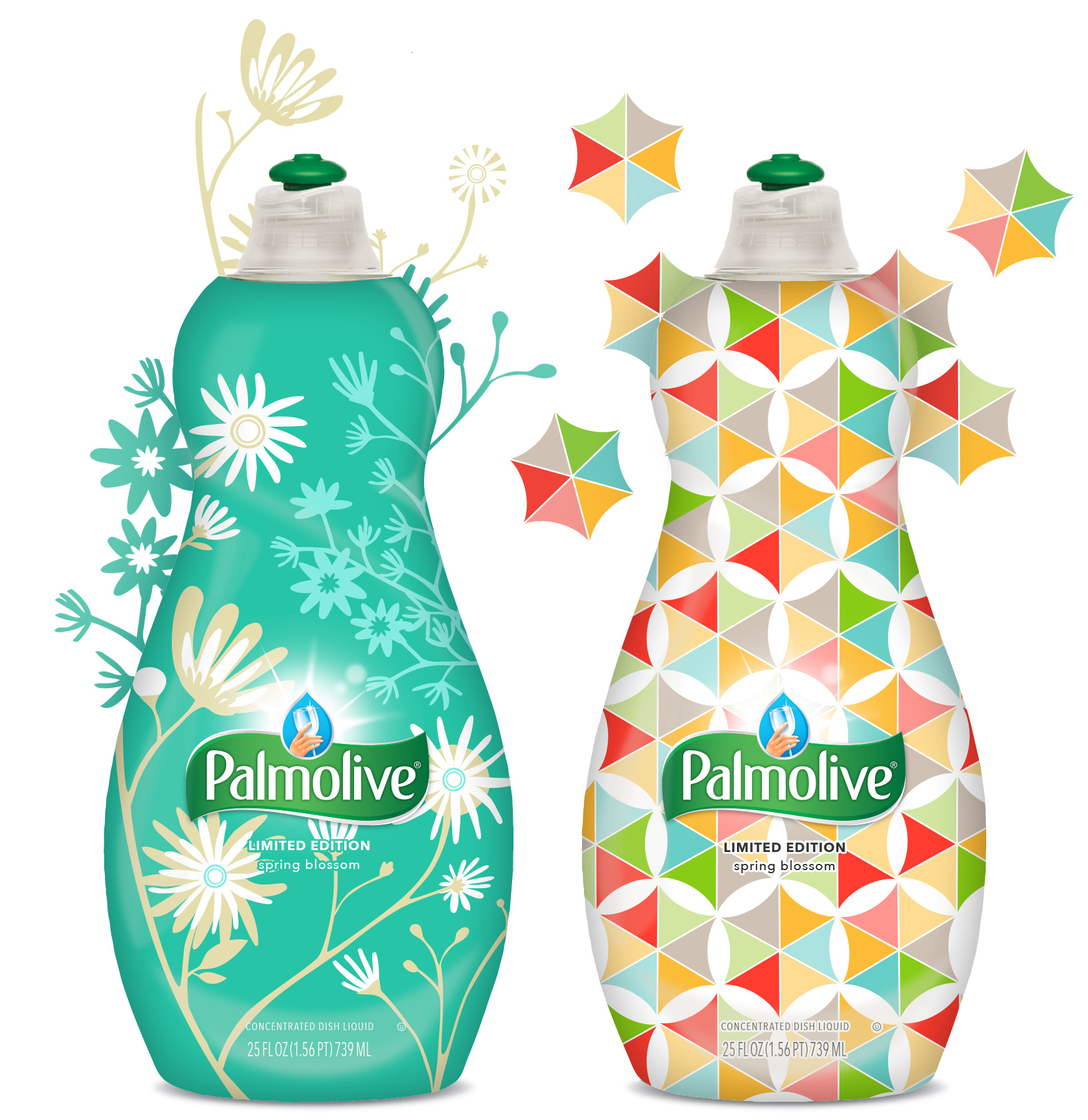 上海包裝設(shè)計(jì)公司尚略廣告：高露潔棕欖Palmolive春夏秋冬清潔劑包裝設(shè)計(jì)-春夏包裝設(shè)計(jì)