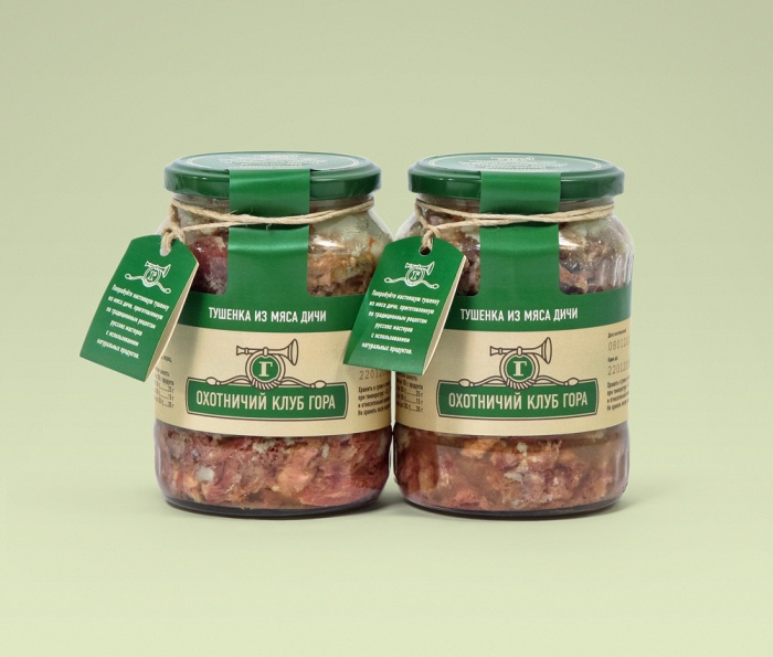 國外農產品包裝設計欣賞Гора 狩獵山莊肉制食品罐頭包裝設計-上海包裝設計公司5