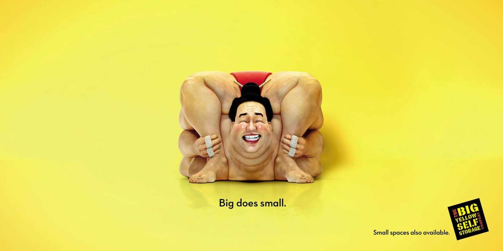 英國 Big Yellow Storage 自我倉儲公司平面廣告創(chuàng)意設(shè)計1相撲篇平面廣告