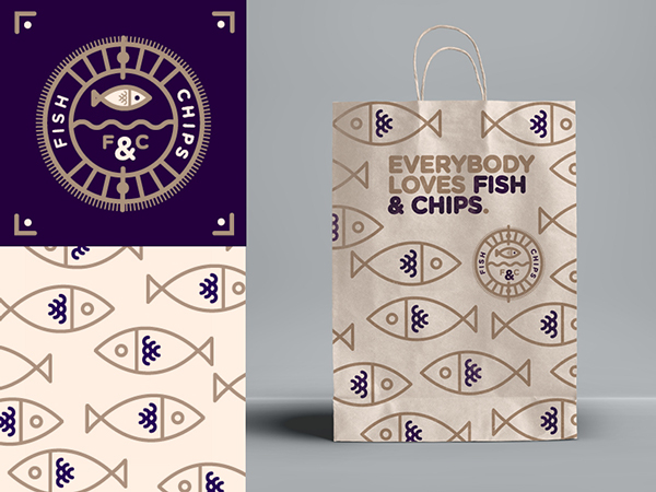 上海品牌策劃設(shè)計(jì)公司設(shè)計(jì)分享：Fish & Chips 水產(chǎn)魚品牌形象設(shè)計(jì)紙袋設(shè)計(jì)13