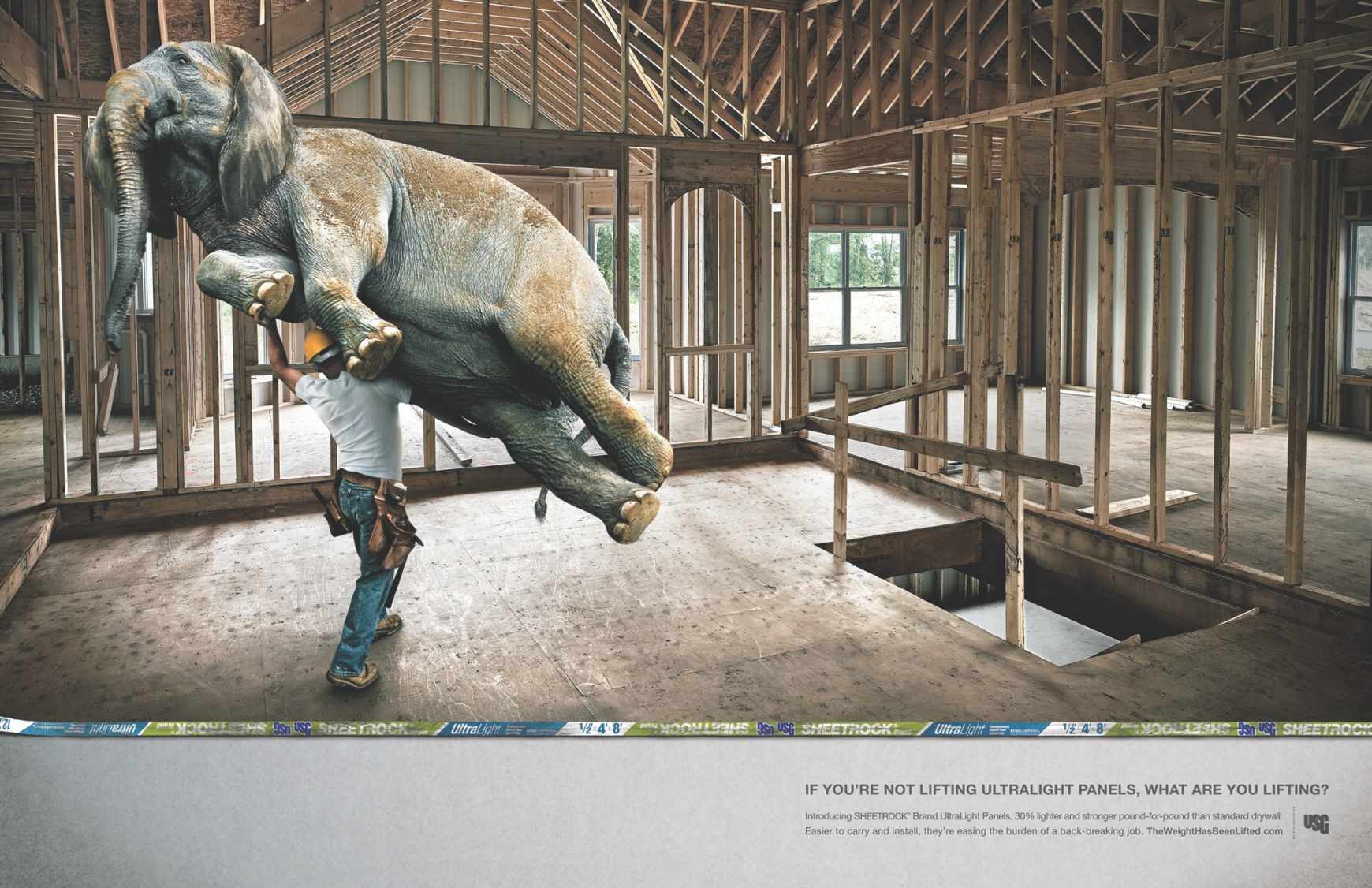 尚略廣告設(shè)計公司分享 USG 建筑材料公司平面廣告創(chuàng)意設(shè)計1