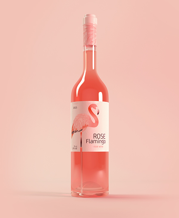 上海包裝設(shè)計公司設(shè)計欣賞：火烈鳥玫瑰酒包裝設(shè)計12