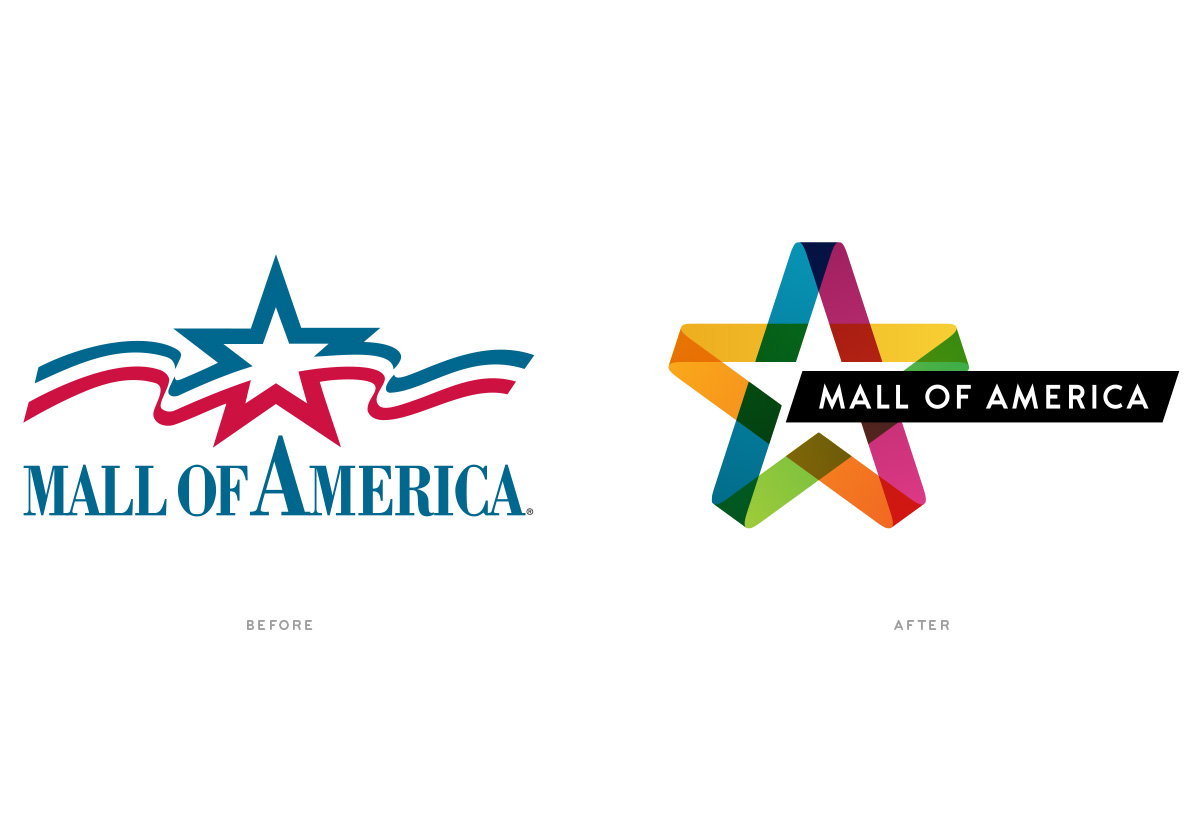 美國購物中心標志設(shè)計品牌VI形象設(shè)計9-新老標志設(shè)計對比-上海品牌策劃設(shè)計公司