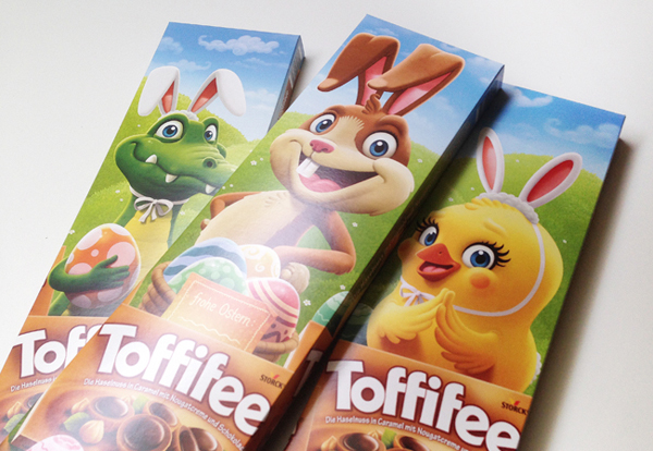 Toffifee 妃巧克力與杏仁奶油夾心軟糖鱷魚兔子小雞手繪卡通形象設(shè)計(jì)7