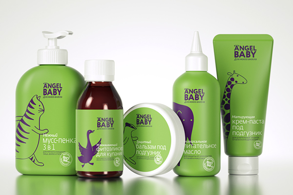 Angel Baby 嬰兒沐浴露護(hù)膚品包裝設(shè)計(jì)-上海包裝設(shè)計(jì)公司分享1