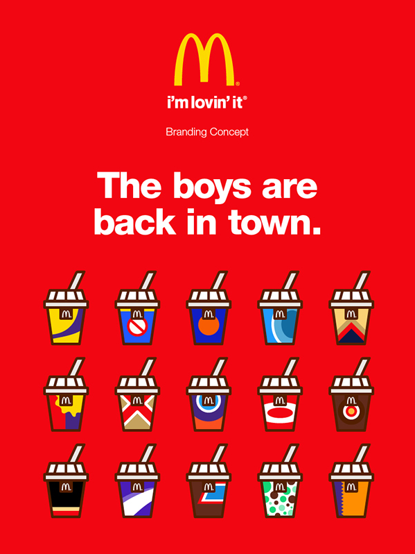 麥當勞飲料杯插圖設計-上海平面設計公司設計欣賞1