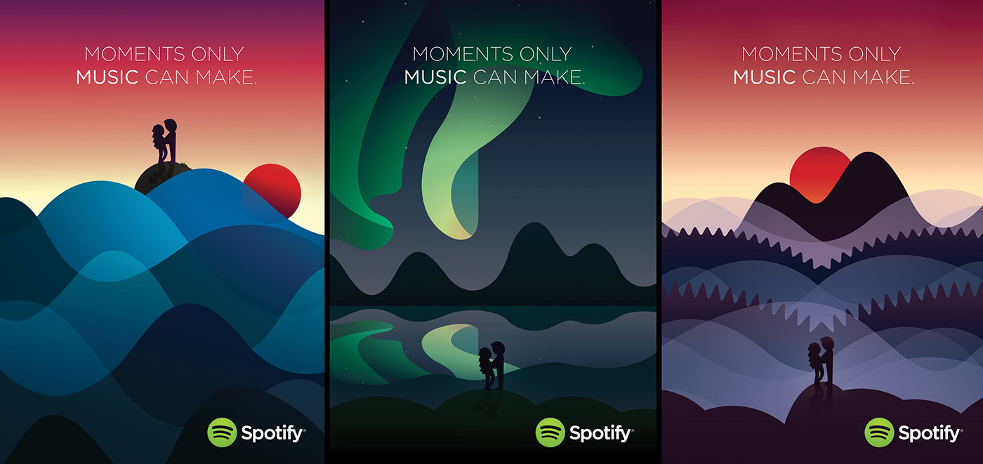Spotify音樂網(wǎng)站平臺(tái)手繪矢量插畫廣告海報(bào)設(shè)計(jì)-上海廣告設(shè)計(jì)公司佳作欣賞5 Spotify音樂網(wǎng)站平臺(tái)手繪矢量插畫廣告海報(bào)設(shè)計(jì)-上海廣告設(shè)計(jì)公司佳作欣賞5