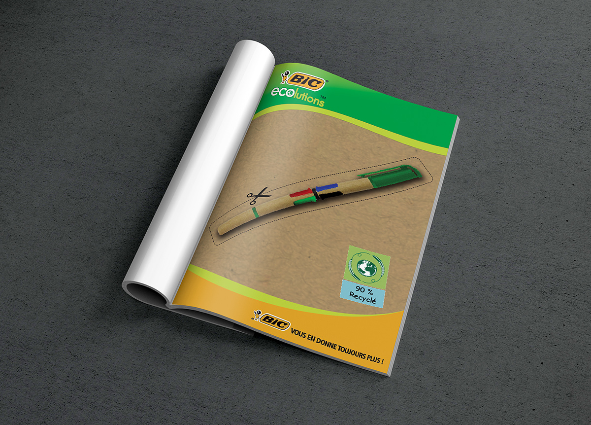 BIC水性筆文具廣告設(shè)計-上海廣告設(shè)計公司分享2